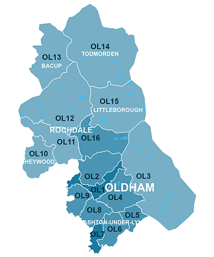 Oldham Map (House Sale Data)